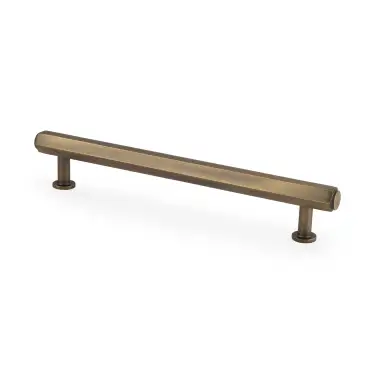 Click Here To Enlarge This Photo Of AW830-160-AB - Alexander & Wilks Vesper Hex T-Bar Cabinet Pull - Antique Brass - 160mm c&sol;c