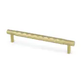 AW846-160-SBPVD - Alexander & Wilks Diamond Cut T-Bar Cabinet Pull - Satin Brass PVD - 160mm c&sol;c