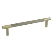 JV1800ABFF Frelan Hardware Jedo 'Bari' 300mm x 19mm Knurled Pull Handle - Antique Brass &lpar;Secret Fixing&rpar;