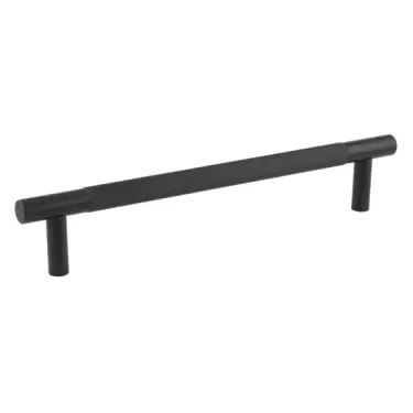 Click Here To Enlarge This Photo Of JV1800MBFF Frelan Hardware Jedo 'Bari' 300mm x 19mm Knurled Pull Handle - Matt Black &lpar;Secret Fixing&rpar;