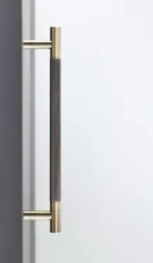 Click Here To Enlarge This Photo Of JV1800ABB2B Frelan Hardware Jedo 'Bari' 300mm x 19mm Knurled Pull Handles - Antique Brass &lpar;Back to Back Pair&rpar;
