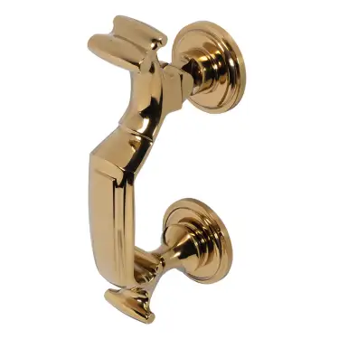 Click Here To Enlarge This Photo Of BLU Performance Doctors Door Knocker&comma; 316 Stainless Steel in a PVD Polished Brass Finish &lpar;DKB195-PPB&rpar;