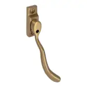 Pera PER50B Bulb End Window Espagnolette Handle &lpar;Right Hand&rpar; Satin Brass &lpar;PER50B-RH-SB&rpar;