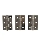 Atlantic - A2H322BN&lpar;3&rpar; Grade 7 CE Fire Rated Ball Bearing Hinges 3" x 2" x 2mm - Black Nickel &lpar;Pack of 3&rpar;