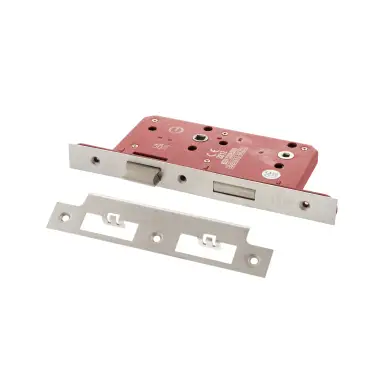Click Here To Enlarge This Photo Of Atlantic - ALKDINB60SC DIN Mortice Bathroom lock 60mm Backset &lpar;78mm c&sol;c&rpar; - Satin Chrome