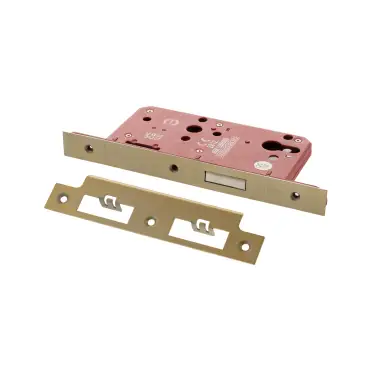 Click Here To Enlarge This Photo Of Atlantic - ALKDINED60SB DIN Mortice Euro Profile Deadlock 60mm Backset - Satin Brass