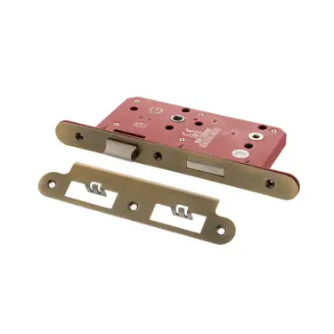 Click Here To Enlarge This Photo Of Atlantic - ALKDINRB60MAB DIN &lpar;Radius&rpar; Bathroom lock 60mm Backset &lpar;78mm c&sol;c&rpar; - Matt Antique Brass