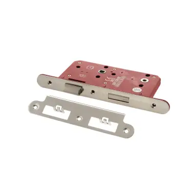 Click Here To Enlarge This Photo Of Atlantic - ALKDINRB60PC DIN &lpar;Radius&rpar; Bathroom lock 60mm Backset &lpar;78mm c&sol;c&rpar; - Polished Chrome