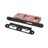 Atlantic - ALKDINRED60MBN DIN &lpar;Radius&rpar; Euro Profile Deadlock 60mm Backset - Matt Gun Metal