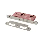 Atlantic - ALKDINRED60SC DIN &lpar;Radius&rpar; Euro Profile Deadlock 60mm Backset - Satin Chrome