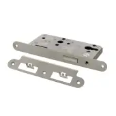 Atlantic - ALKDINRED60SSS DIN &lpar;Radius&rpar; Euro Profile Deadlock 60mm Backset - Satin Stainless Steel