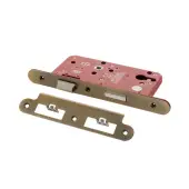 Atlantic - ALKDINRES60MAB DIN &lpar;Radius&rpar; Euro Profile Sashlock 60mm Backset &lpar;72mm c&sol;c&rpar; - Matt Antique Brass