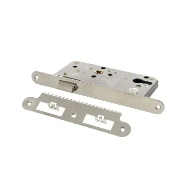 Click Here To Enlarge This Photo Of Atlantic - ALKDINRL60PSS DIN &lpar;Radius&rpar; Latch 60mm Backset - Polished Stainless Steel