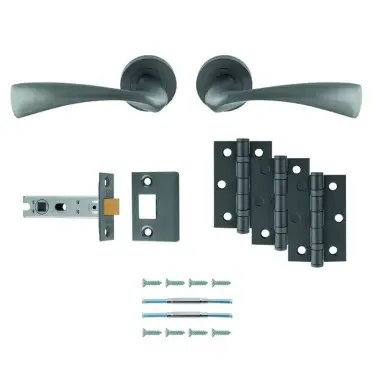 Click Here To Enlarge This Photo Of UDP007ANT&sol;INT Carlisle Brass 'Sintra' Ultimate Door Pack - Anthracite