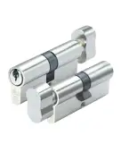 P5EP80CTNPE - Zoo Hardware P5 &lpar;Contract&rpar; Euro Profile Cylinder & Turn 80mm &lpar;40&sol;40T&rpar; Nickel Plated