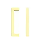 TDFPS-96-BG - Zoo Hardware Square Block Cabinet Pull Handle 96mm c&sol;c Brushed Gold Finish