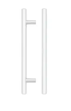 Click Here To Enlarge This Photo Of TDFPT-128-188MW - Zoo Hardware T Bar Cabinet Handle 128mm c&sol;c &lpar;188mm Overall Length&rpar; Matt White Finish