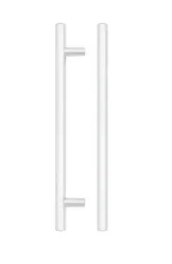 Click Here To Enlarge This Photo Of TDFPT-160-220MW - Zoo Hardware T Bar Cabinet Handle 160mm c&sol;c &lpar;220mm Overall Length&rpar; Matt White Finish