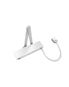VDC-EMS03-HO&sol;SF-SQ-SE - Zoo Hardware Vier Electro Magnetic Overhead Door Closer &lpar;Hold Open&sol;Swing Free&rpar; Fixed Power Size 3 with Standard Arm & Square Cover - Silver Finish