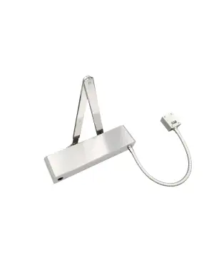 Click Here To Enlarge This Photo Of VDC-EMS03-HO&sol;SF-SR-SSS - Zoo Hardware Vier Electro Magnetic Overhead Door Closer &lpar;Hold Open&sol;Swing Free&rpar; Fixed Power Size 3 with Standard Arm & Semi Radius Cover - Satin Stainless Steel Finish