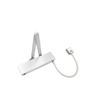 Click Here To Enlarge This Photo Of VDC-EMS06-HO&sol;SF-SQ-SE - Zoo Hardware Vier Electro Magnetic Overhead Door Closer &lpar;Hold Open&sol;Swing Free&rpar; Fixed Power Size 6 with Standard Arm & Square Cover - Silver Finish