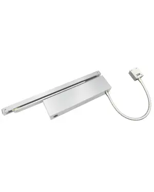 Click Here To Enlarge This Photo Of VDC-EMT03-HO&sol;SF-SQ-SE - Zoo Hardware Vier Electro Magnetic Overhead Door Closer &lpar;Hold Open&sol;Swing Free&rpar; Fixed Power Size 3 with Track Arm & Square Cover - Silver Finish