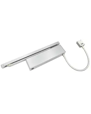 Click Here To Enlarge This Photo Of VDC-EMT03-HO&sol;SF-SR-SE - Zoo Hardware Vier Electro Magnetic Overhead Door Closer &lpar;Hold Open&sol;Swing Free&rpar; Fixed Power Size 3 with Track Arm & Semi Radius Cover - Silver Finish