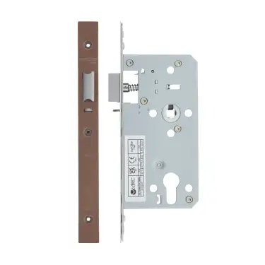 Click Here To Enlarge This Photo Of VDL7255-NL-PVDBZ - Zoo Hardware Vier DIN Nightlatch 55mm Backset &lpar;72mm Centres&rpar; with 2pc Square Forend - PVD Bronze Finish