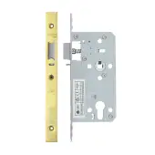 VDL7255-NL-PVDG - Zoo Hardware Vier DIN Nightlatch 55mm Backset &lpar;72mm Centres&rpar; with 2pc Square Forend - PVD Gold Finish