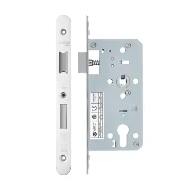 Click Here To Enlarge This Photo Of VDL7255-R-PSS - Zoo Hardware Vier DIN Euro Sashlock 55mm Backset &lpar;72mm Centres&rpar; with 2pc Radius Forend - Polished Stainless Steel Finish
