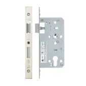 VDL7255-SSS - Zoo Hardware Vier DIN Euro Sashlock 55mm Backset &lpar;72mm Centres&rpar; with 2pc Square Forend - Satin Stainless Steel Finish