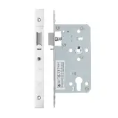 VDL7260-NL-PSS - Zoo Hardware Vier DIN Nightlatch 60mm Backset &lpar;72mm Centres&rpar; with 2pc Square Forend - Polished Stainless Steel Finish