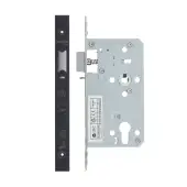 VDL7260-NL-PVDBLK - Zoo Hardware Vier DIN Nightlatch 60mm Backset &lpar;72mm Centres&rpar; with 2pc Square Forend - PVD Black Finish