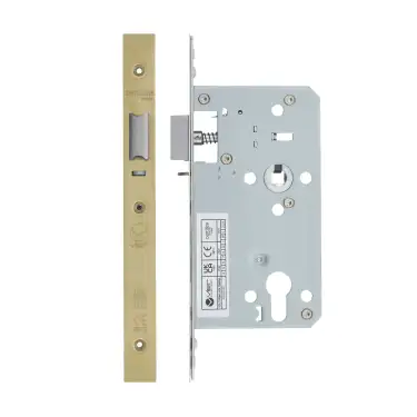 Click Here To Enlarge This Photo Of VDL7260-NL-PVDSB - Zoo Hardware Vier DIN Nightlatch 60mm Backset &lpar;72mm Centres&rpar; with 2pc Square Forend - PVD Satin Brass Finish