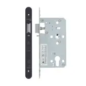 VDL7260-NL-R-PVDBLK - Zoo Hardware Vier DIN Nightlatch 60mm Backset &lpar;72mm Centres&rpar; with 2pc Radius Forend - PVD Black Finish
