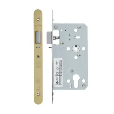 Click Here To Enlarge This Photo Of VDL7260-NL-R-PVDSB - Zoo Hardware Vier DIN Nightlatch 60mm Backset &lpar;72mm Centres&rpar; with 2pc Radius Forend - PVD Satin Brass Finish