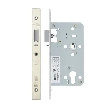 Click Here To Enlarge This Photo Of VDL7260-NL-SSS - Zoo Hardware Vier DIN Nightlatch 60mm Backset &lpar;72mm Centres&rpar; with 2pc Square Forend - Satin Stainless Steel Finish
