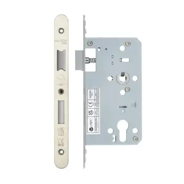 Click Here To Enlarge This Photo Of VDL7260-R-SSS - Zoo Hardware Vier DIN Euro Sashlock 60mm Backset &lpar;72mm Centres&rpar; with 2pc Radius Forend - Satin Stainless Steel Finish