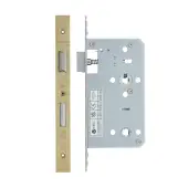 VDL7860-PVDSB - Zoo Hardware Vier DIN Bathroom Lock 60mm Backset &lpar;78mm Centres&rpar; with 2pc Square Forend - PVD Satin Brass Finish