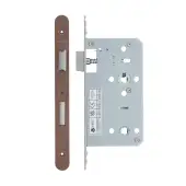 VDL7860-R-PVDBZ - Zoo Hardware Vier DIN Bathroom Lock 60mm Backset &lpar;78mm Centres&rpar; with 2pc Radius Forend - PVD Bronze Finish