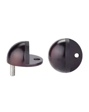 Click Here To Enlarge This Photo Of ZAS06B-ETB - Zoo Hardware Oval Floor Mounted Door Stop 45mm &lpar;Face Fix&rpar; PVD Etna Bronze Finish
