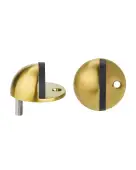 ZAS06B-FSB - Zoo Hardware Oval Floor Mounted Door Stop 45mm &lpar;Face Fix&rpar; Favo Satin Brass Finish