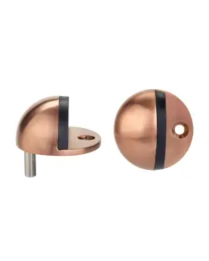 Click Here To Enlarge This Photo Of ZAS06B-TRG - Zoo Hardware Oval Floor Mounted Door Stop 45mm &lpar;Face Fix&rpar; Tuscan Rose Gold Finish
