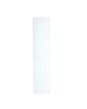 Click Here To Enlarge This Photo Of ZAS32RB-PCW - Zoo Hardware Finger Plate with Radius Corners &lpar;Plain&rpar; 75mm x 350mm - Powder Coated Matt White