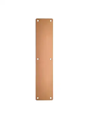 Click Here To Enlarge This Photo Of ZAS32RB-PVDBZ - Zoo Hardware Finger Plate with Radius Corners &lpar;Plain&rpar; 75mm x 350mm - PVD Bronze