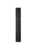 ZAS32RC-PCB - Zoo Hardware Finger Plate with Radius Corners &lpar;Plain&rpar; 75mm x 475mm - Powder Coated Matt Black