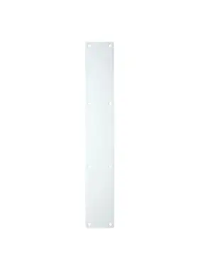 Click Here To Enlarge This Photo Of ZAS32RC-PCW - Zoo Hardware Finger Plate with Radius Corners &lpar;Plain&rpar; 75mm x 475mm - Powder Coated Matt White