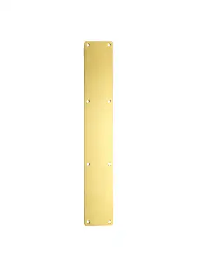 Click Here To Enlarge This Photo Of ZAS32RC-PVDSB - Zoo Hardware Finger Plate with Radius Corners &lpar;Plain&rpar; 75mm x 475mm - PVD Satin Brass