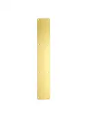 ZAS32RC-PVDSB - Zoo Hardware Finger Plate with Radius Corners &lpar;Plain&rpar; 75mm x 475mm - PVD Satin Brass