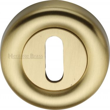 Click Here To Enlarge This Photo Of V6722-SB Heritage Brass Key Escutcheon Satin Brass Finish